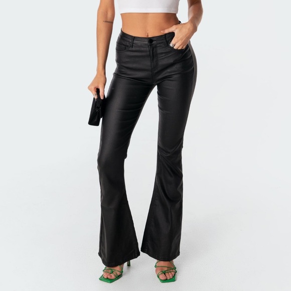 Black Faux Leather Pants 